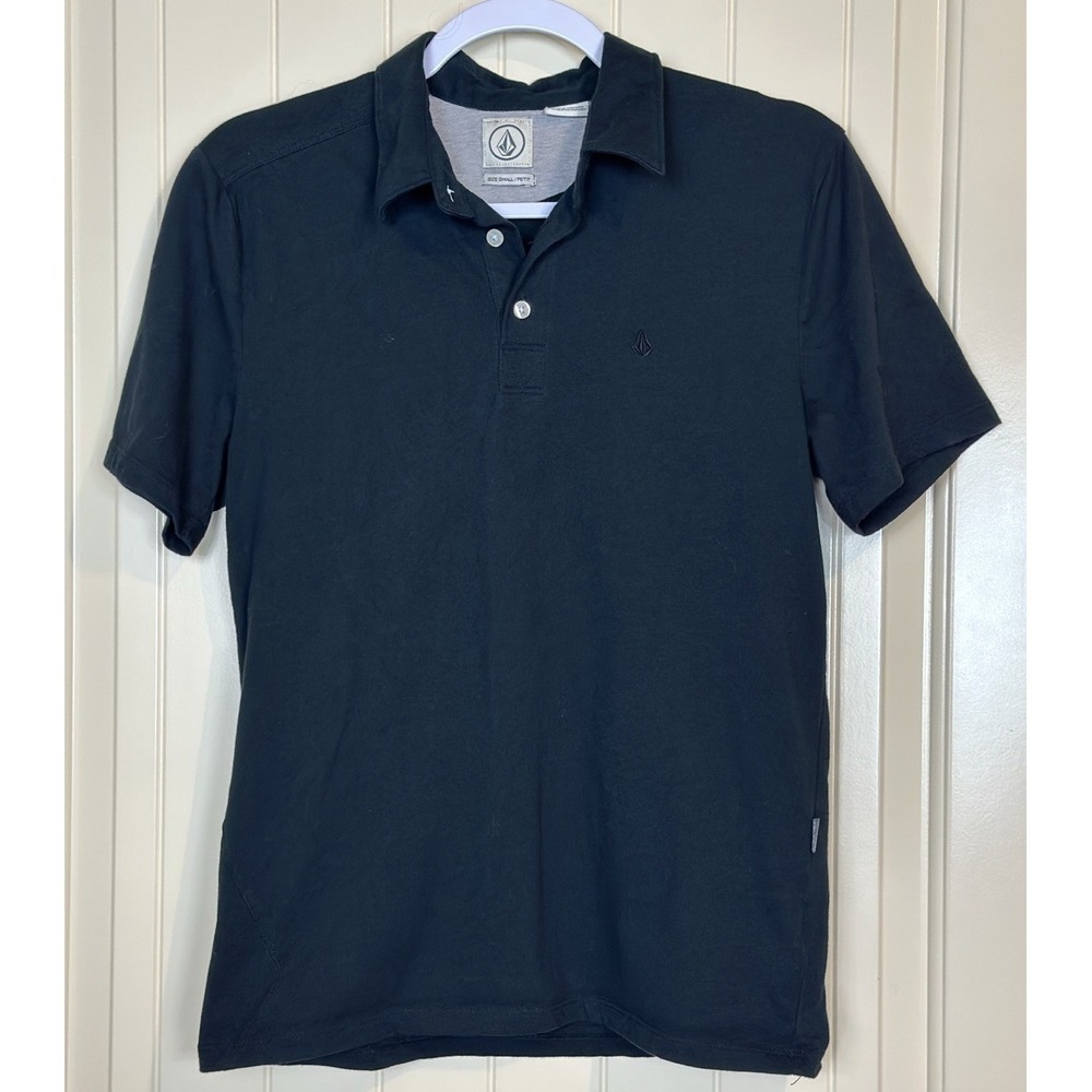 Volcom mens Banger short sleeve Polo shirt‎ black, sz S, GUC